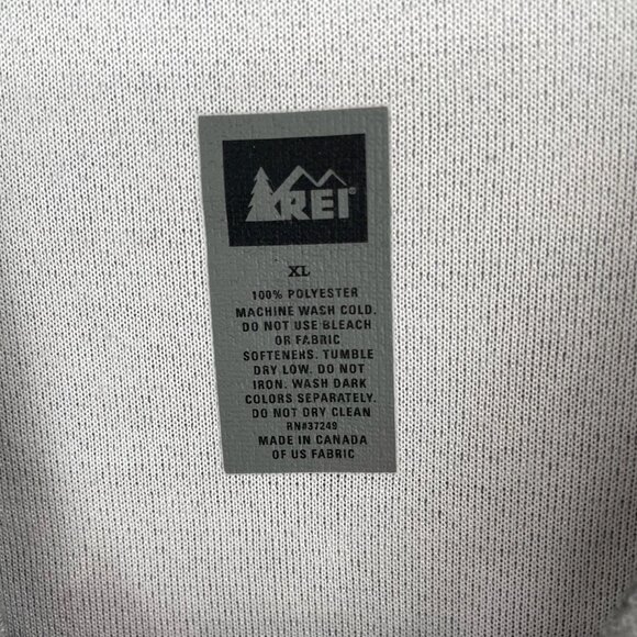 REI 1/2 Zip Pullover Shirt Men's XL Gray Back Pocket Cycling Hiking Long Sleeve - Picture 4 of 9